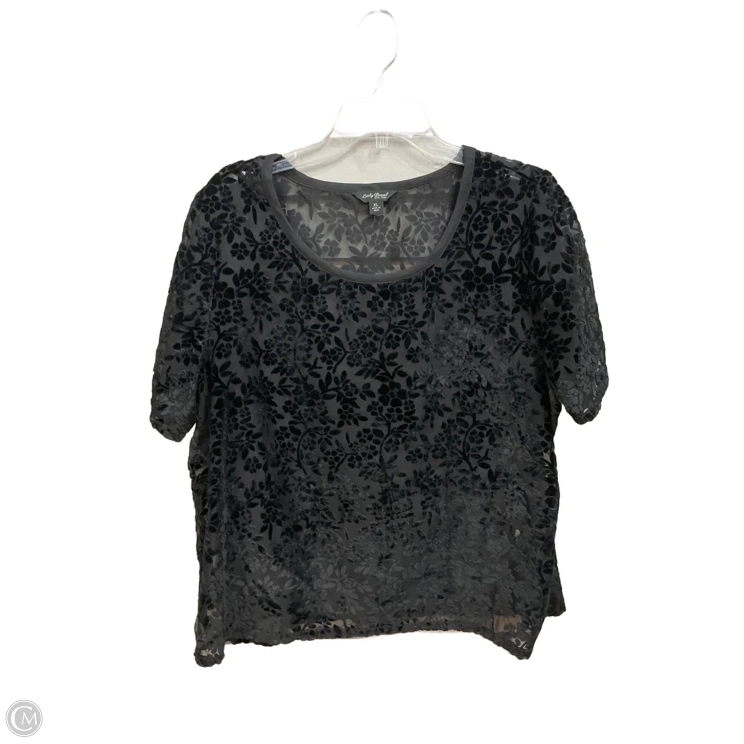 Top Short Sleeve Basic By Lucky Brand In Black, Size: Xl