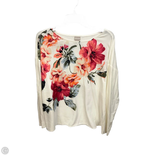 Top Long Sleeve By Chicos In White, Size: L