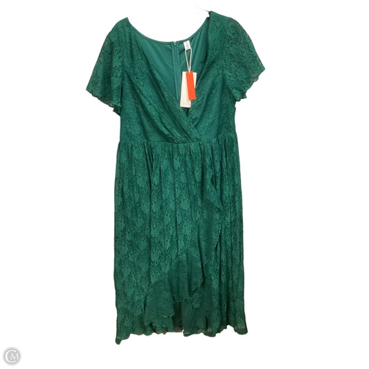 Dress Party Long By Clothes Mentor In Green, Size: 1x