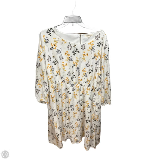 Dress Casual Midi By Clothes Mentor In Floral Print, Size: 3x