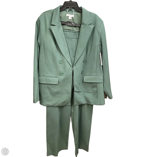 Pants Suit 2pc By Liz Claiborne In Green, Size: 18