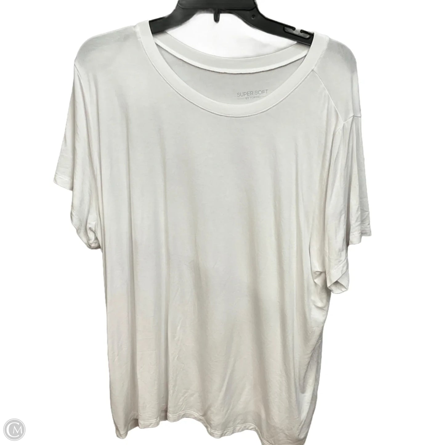 Top Short Sleeve Basic By Torrid In White, Size: 3x