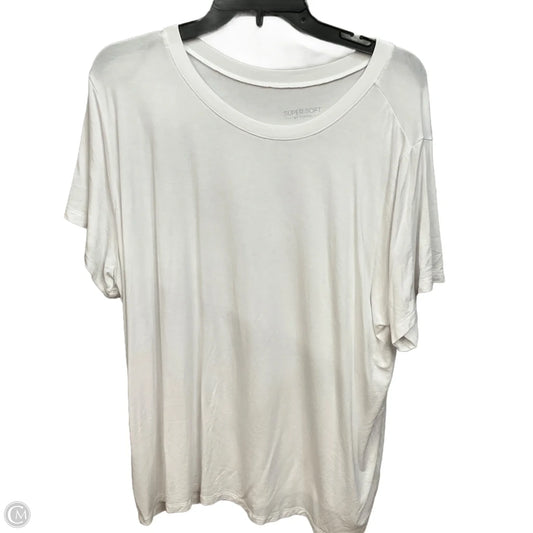 Top Short Sleeve Basic By Torrid In White, Size: 3x