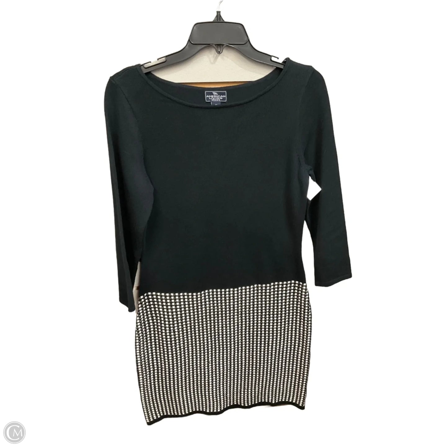 Dress Casual Short By American Living In Black & Cream, Size: M