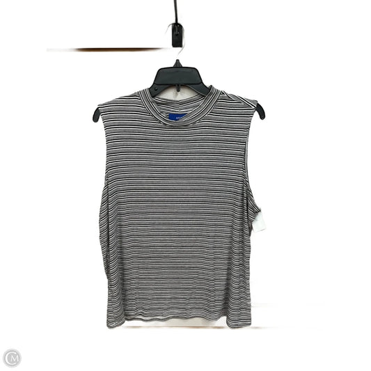 Top Sleeveless By Apt 9 In Black & White, Size: Xl