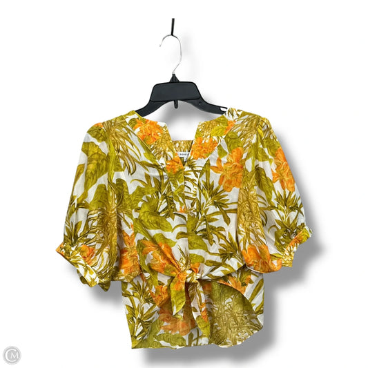 Top Short Sleeve By Cmc In Tropical Print, Size: Xs