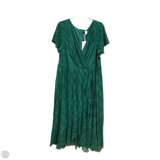 Dress Party Long By Clothes Mentor In Green, Size: 2x