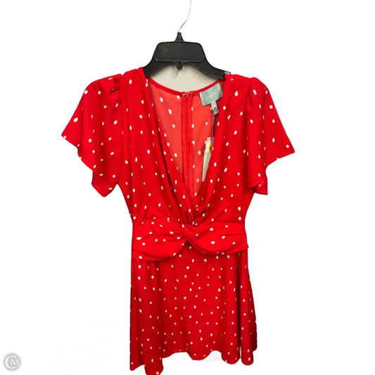 Dress Casual Short By Skies Are Blue In Red & White, Size: Xs