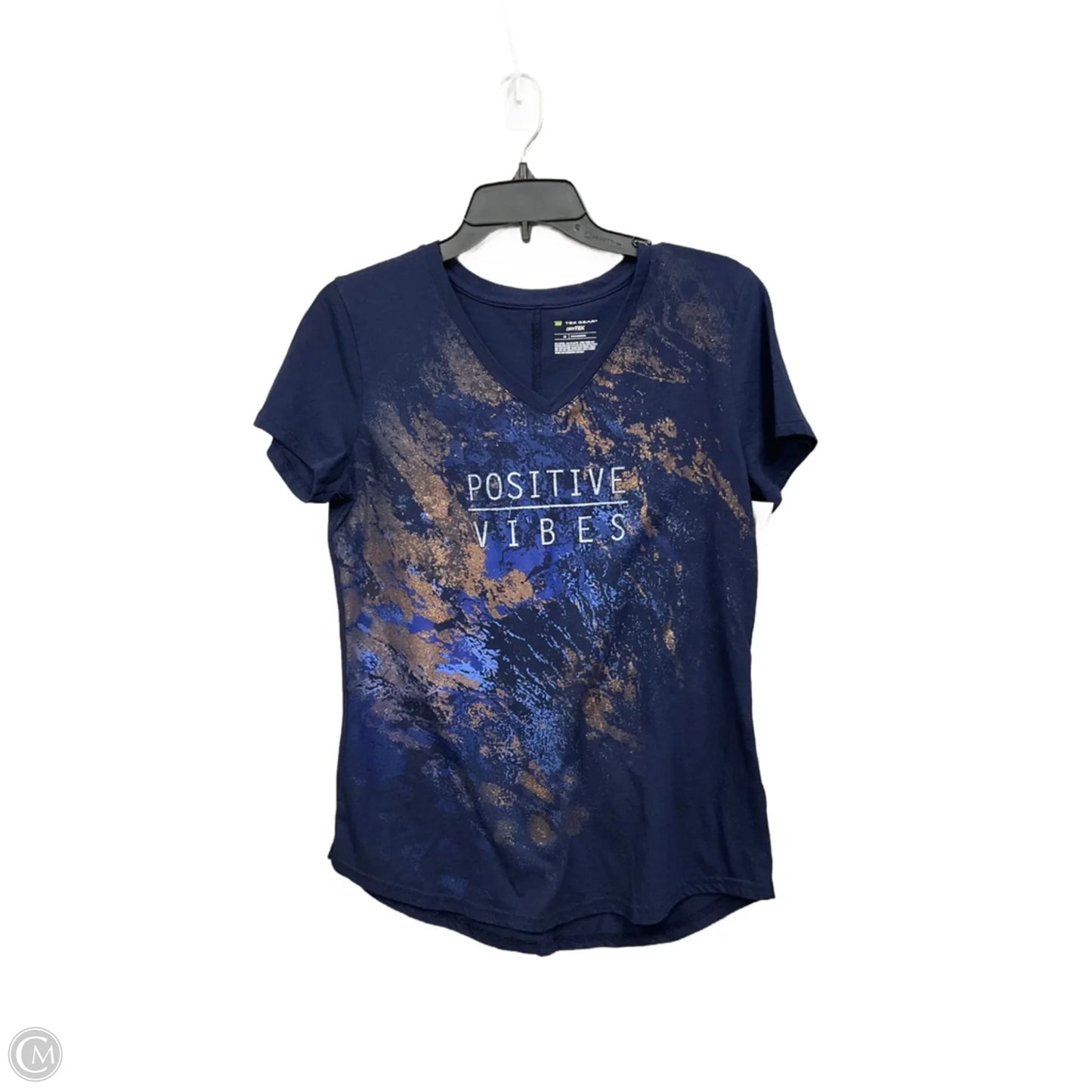 Athletic Top Short Sleeve By Tek Gear In Navy, Size: M