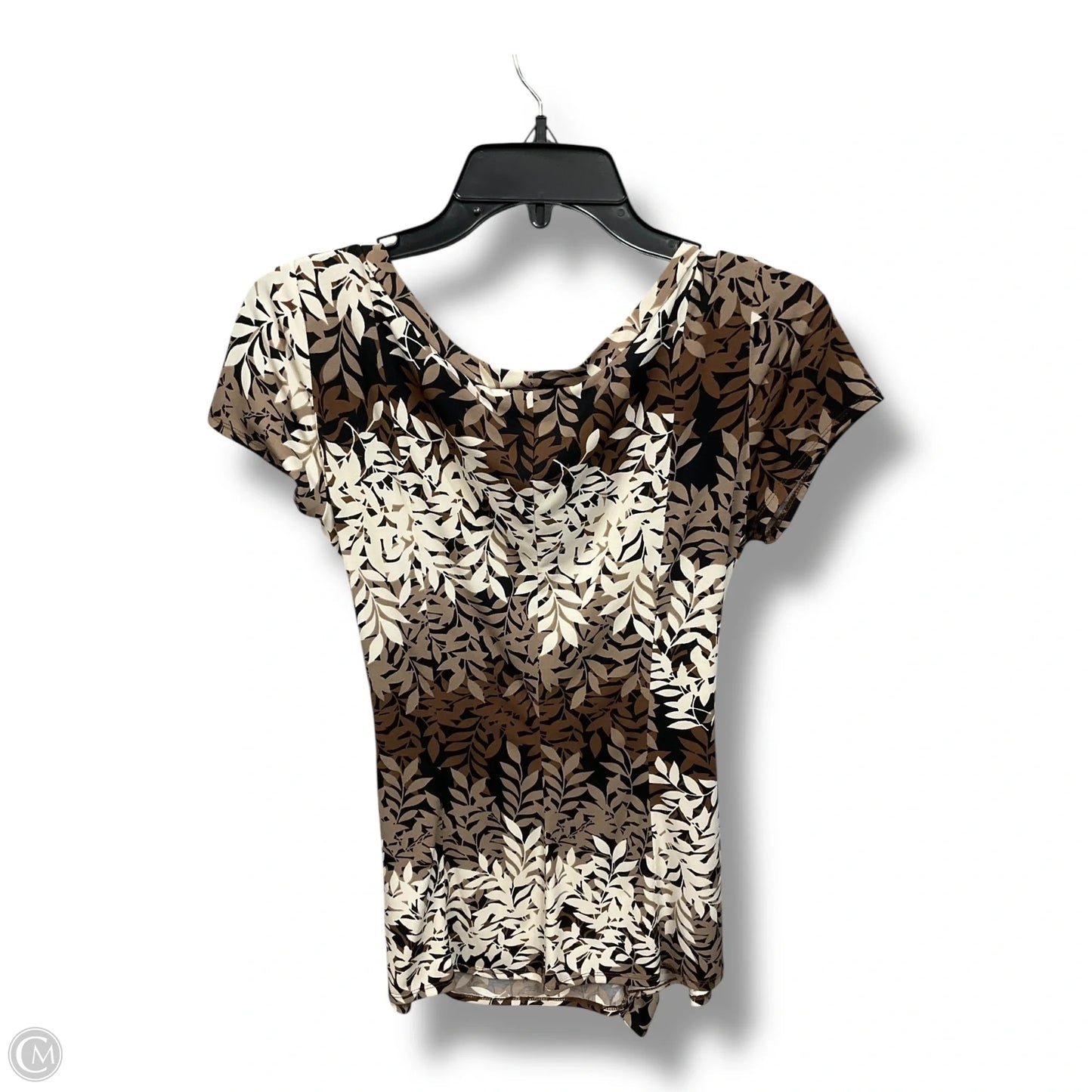 Top Short Sleeve By Cmc In Brown, Size: M