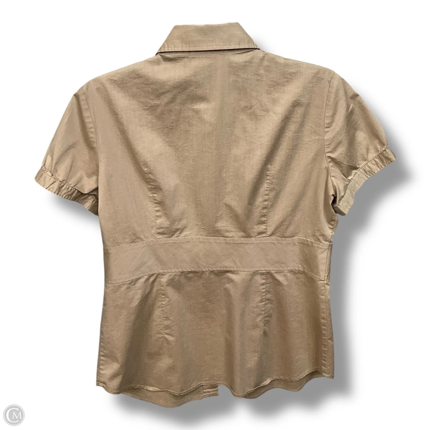 Top Short Sleeve By Cmc In Brown, Size: M