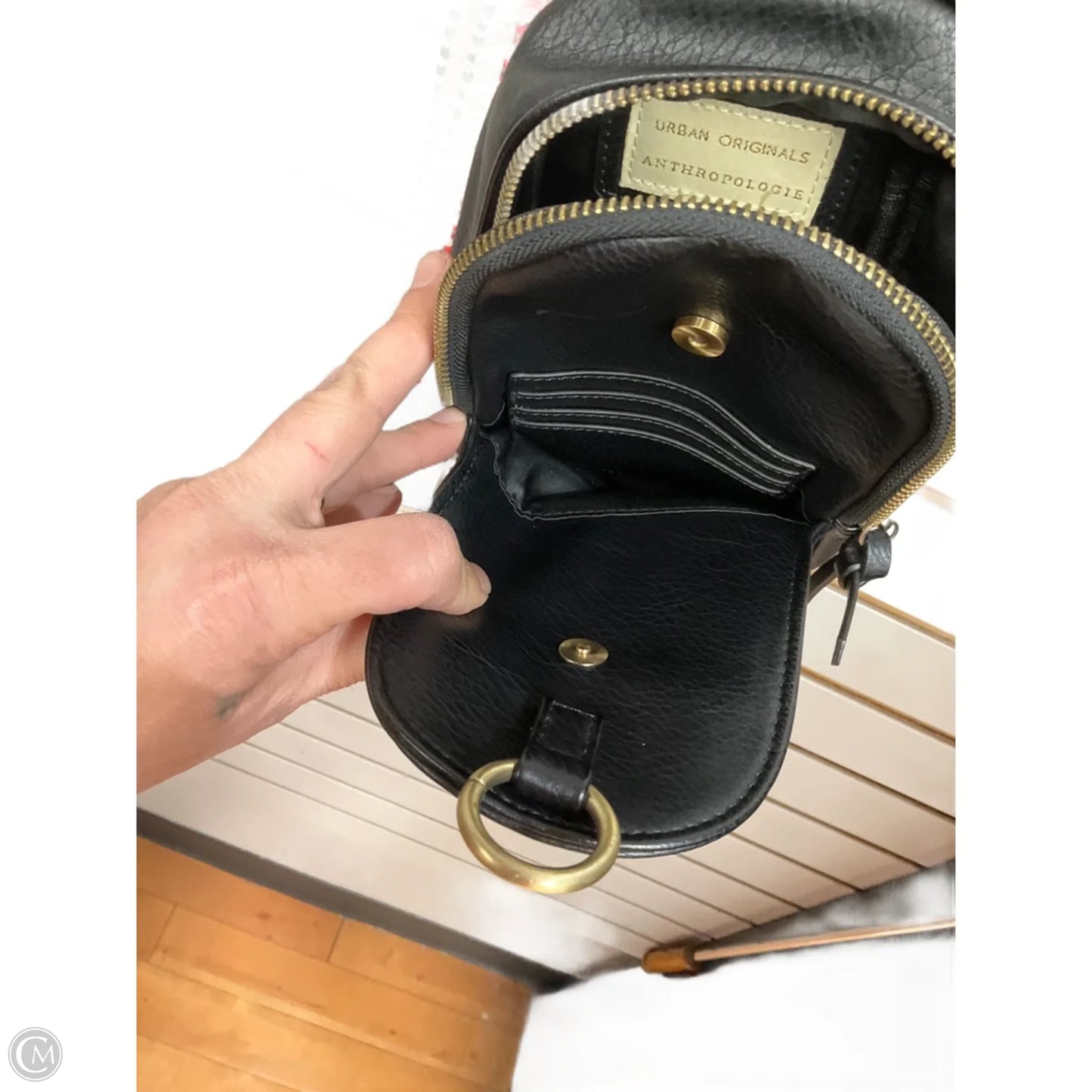 Crossbody Leather By Anthropologie, Size: Small