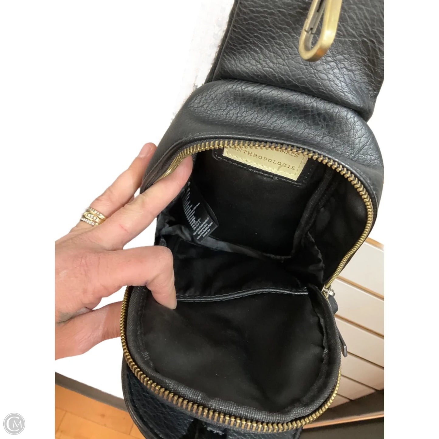 Crossbody Leather By Anthropologie, Size: Small