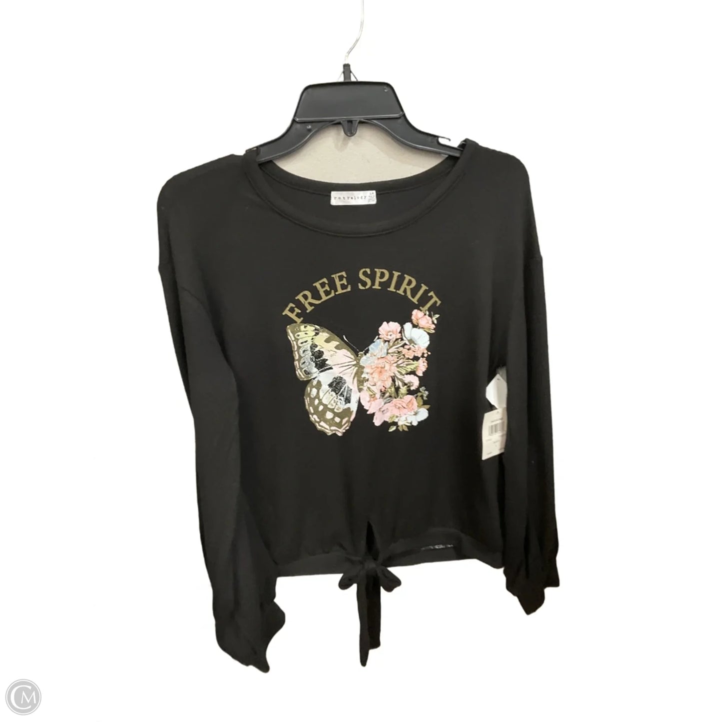 Top Long Sleeve Basic By Retrology In Black, Size: S
