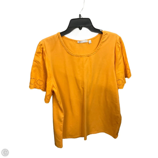Top Short Sleeve Basic By Notations In Orange, Size: 2x