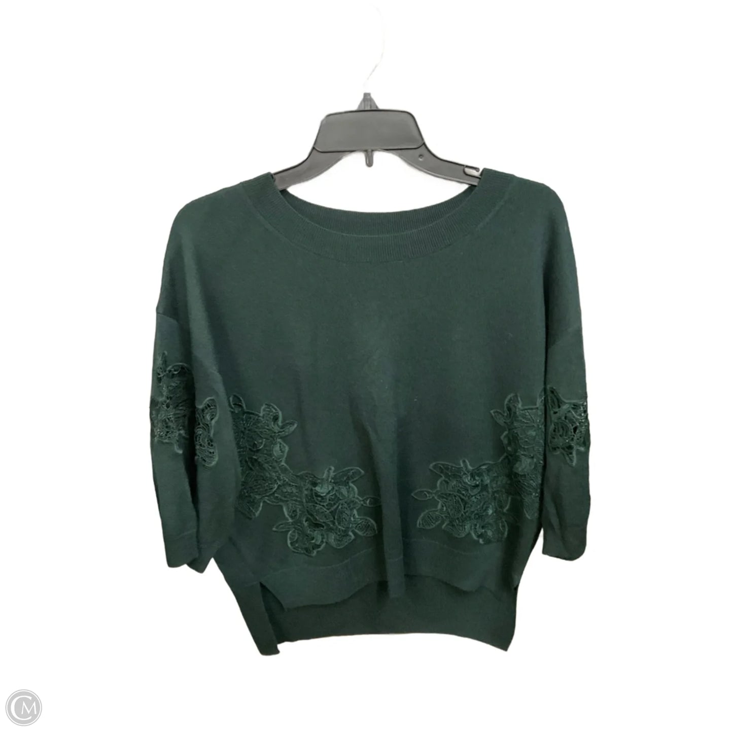 Top 3/4 Sleeve Basic By Massimo Dutti In Green, Size: S