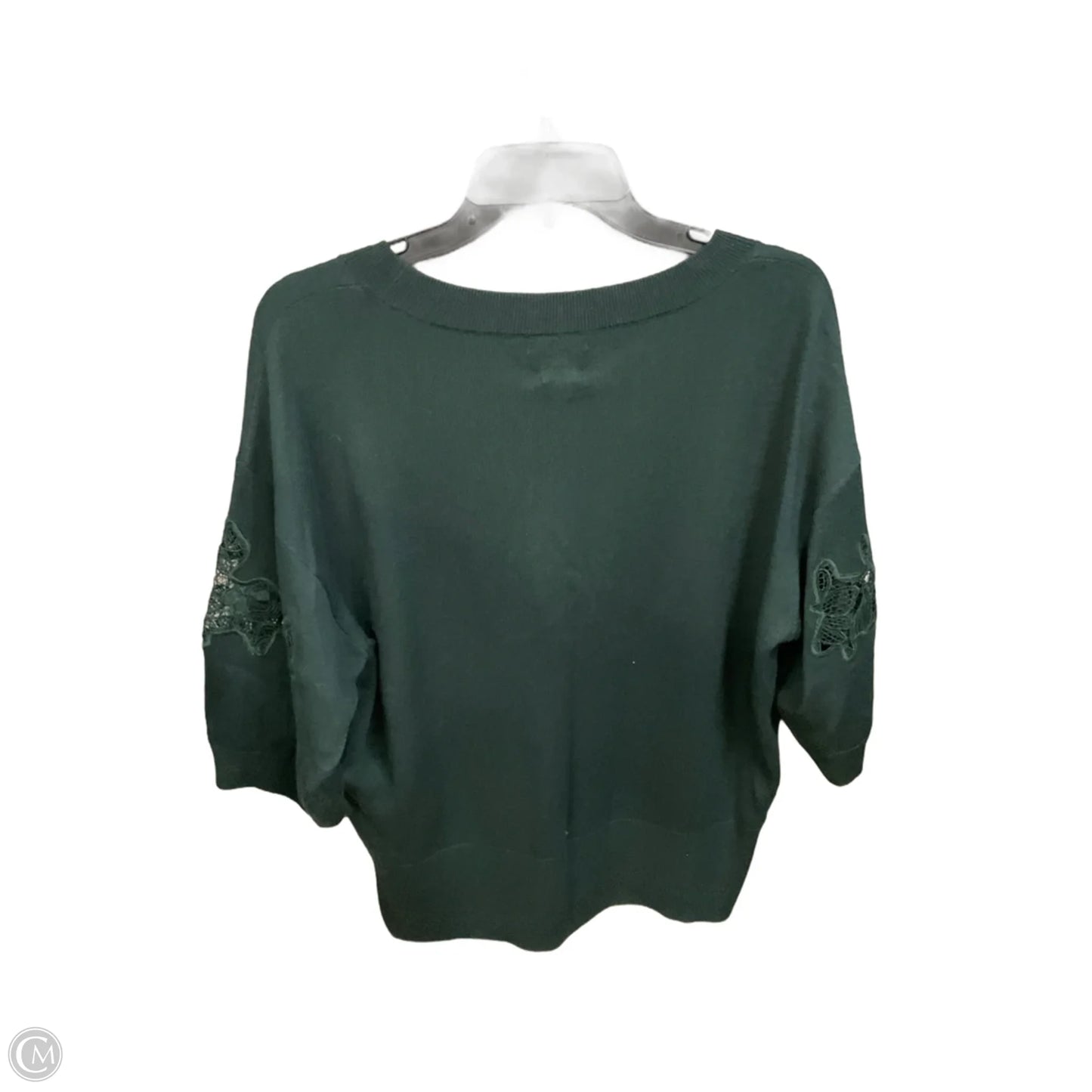 Top 3/4 Sleeve Basic By Massimo Dutti In Green, Size: S