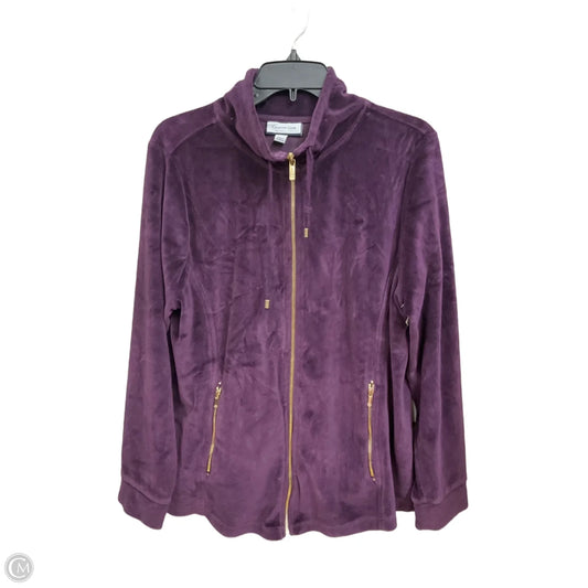 Athletic Jacket By Charter Club In Purple, Size: Xl