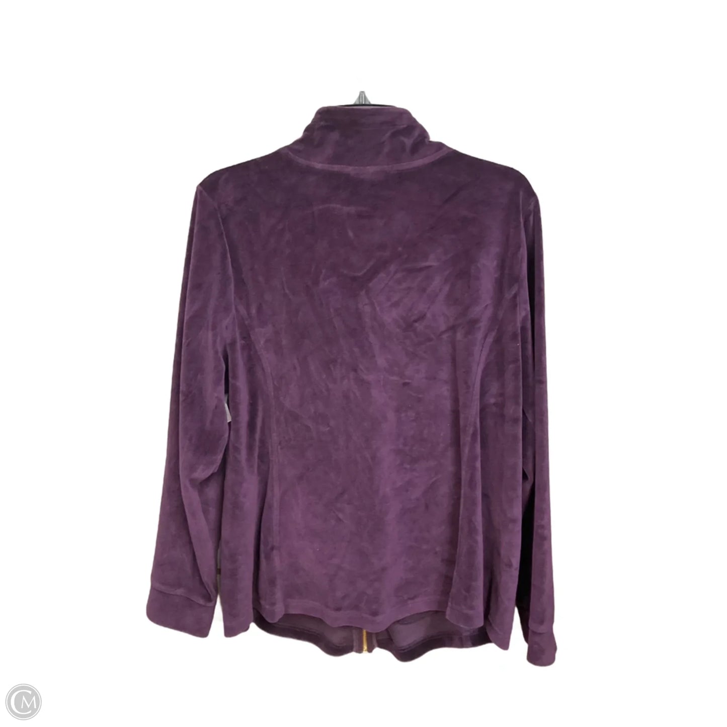 Athletic Jacket By Charter Club In Purple, Size: Xl