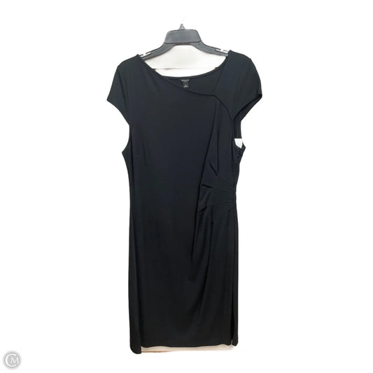 Dress Casual Midi By Ann Taylor In Black, Size: L