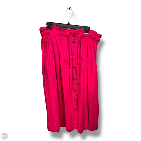 Skirt Midi By Universal Thread In Pink, Size: L