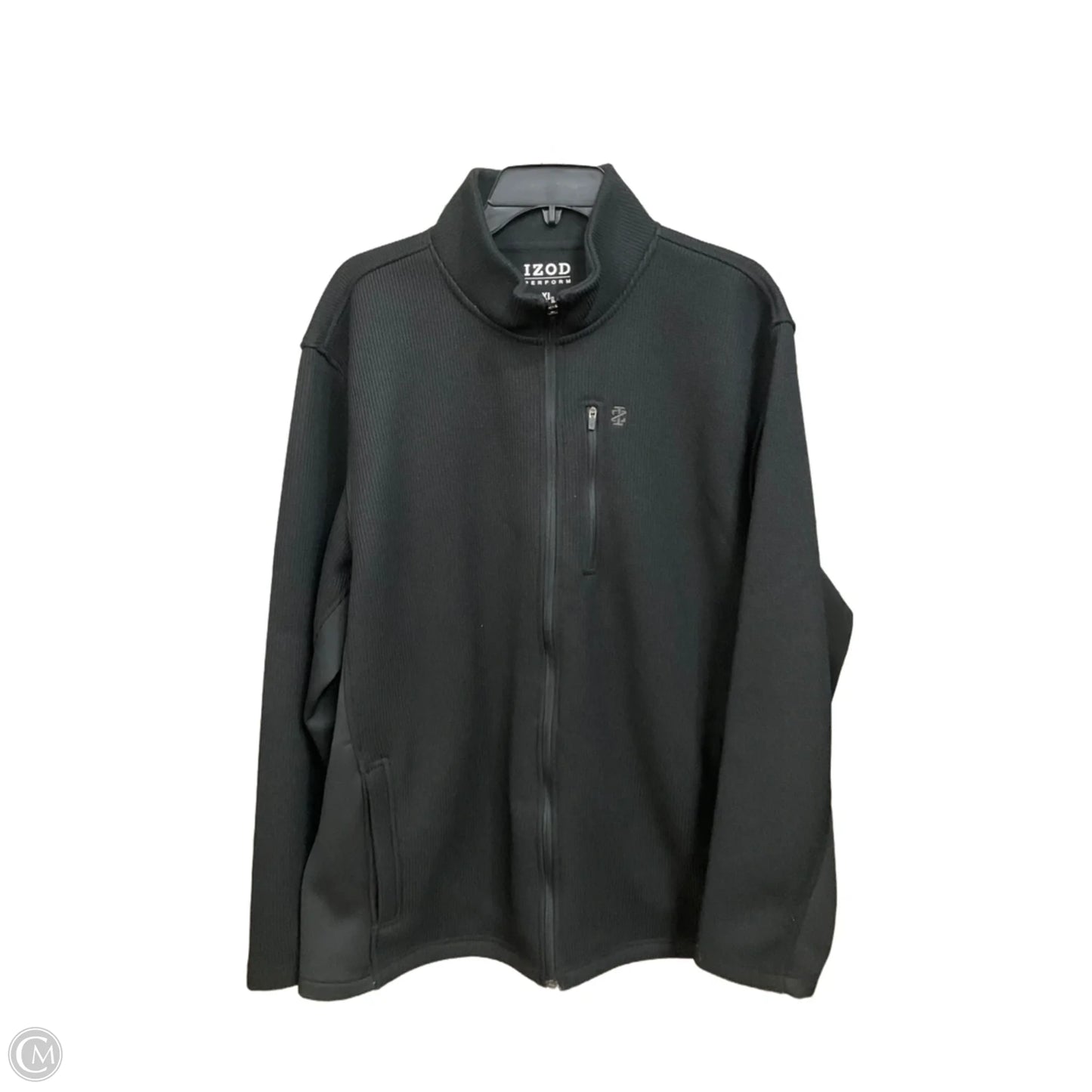 Athletic Jacket By Izod In Black, Size: Xl