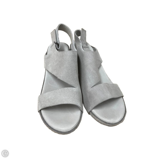 Sandals Heels Wedge By Cmc In Grey, Size: 9