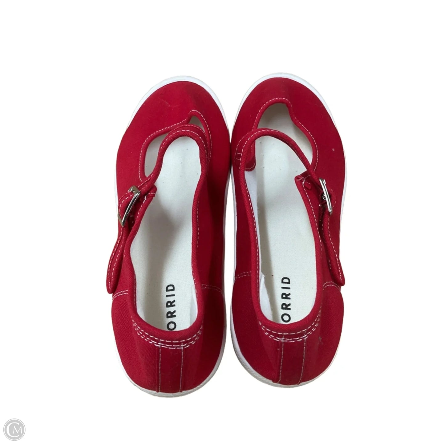 Shoes Flats By Torrid In Red & White, Size: 11