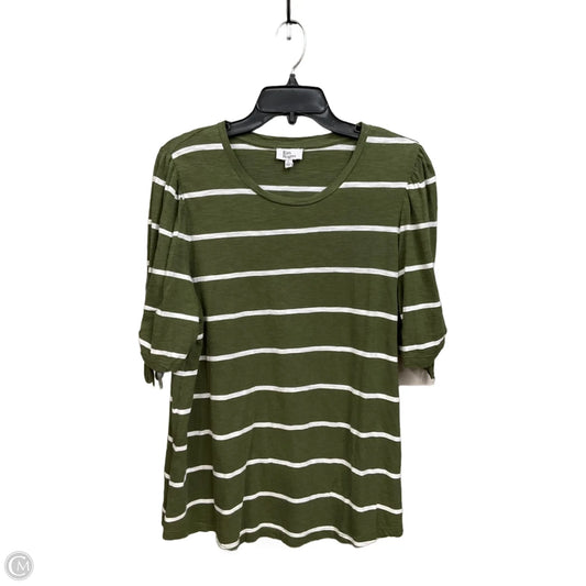 Top Short Sleeve By Kim Rogers In Striped Pattern, Size: L