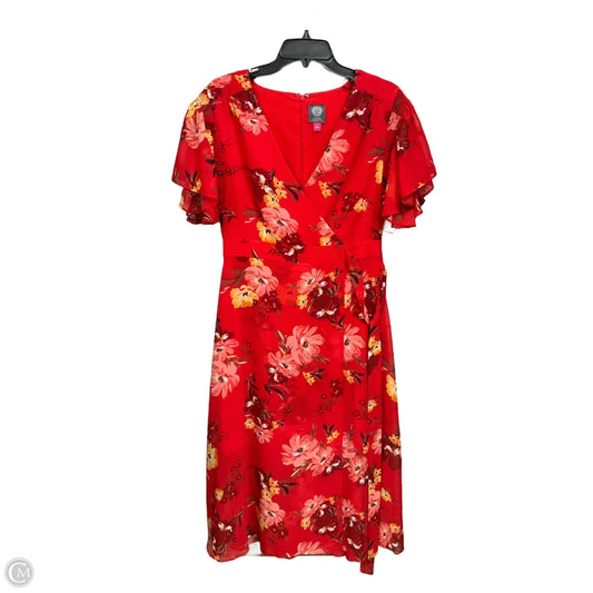 Dress Casual Midi By Vince Camuto In Floral Print, Size: S