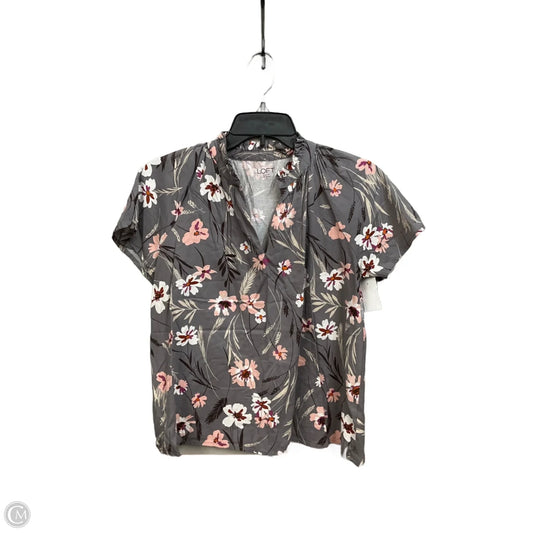 Top Short Sleeve By Loft In Floral Print, Size: Sp