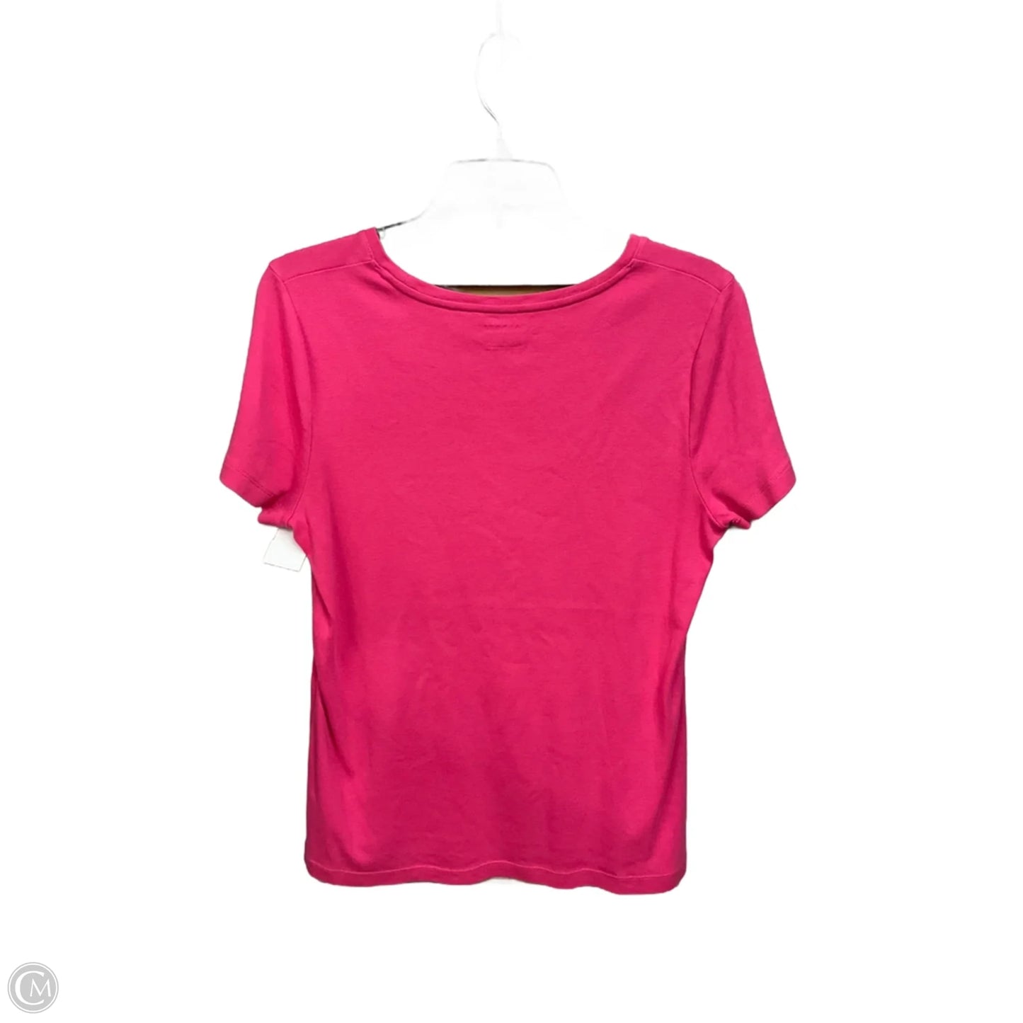 Top Short Sleeve Basic By Talbots In Pink, Size: L