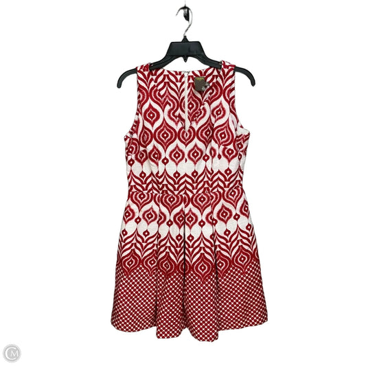 Dress Casual Short By Taylor In Red & White, Size: M