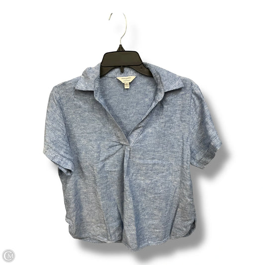 Top Short Sleeve By Banana Republic In Blue, Size: M