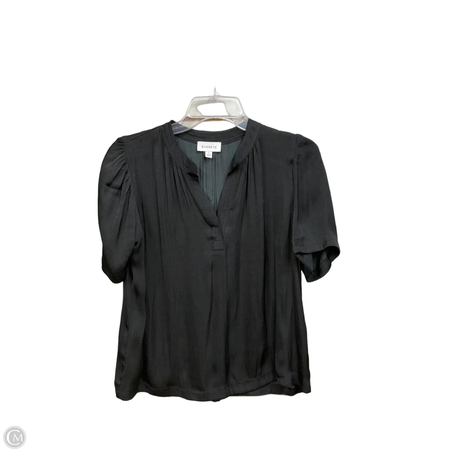 Top Short Sleeve By Evereve In Black, Size: S
