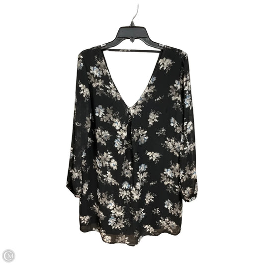 Blouse Long Sleeve By Astr In Floral Print, Size: L