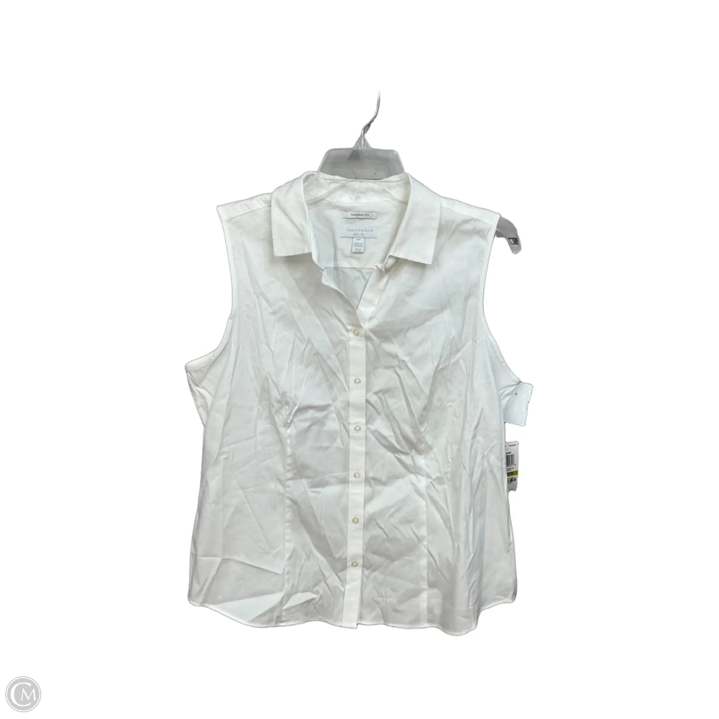 Top Sleeveless Basic By Charter Club In White, Size: Lp