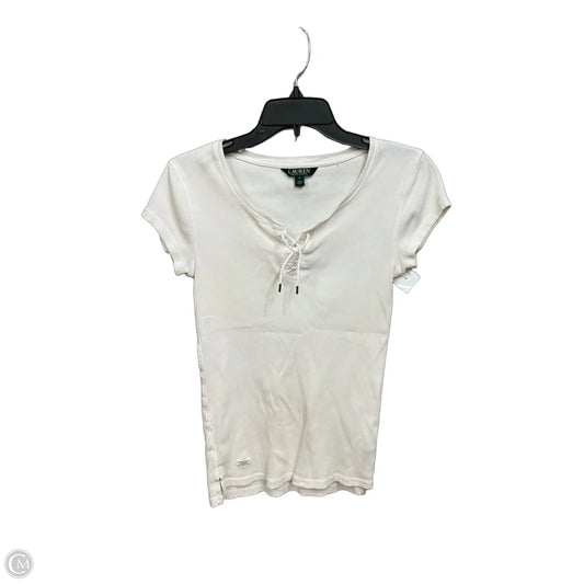 Top Short Sleeve Basic By Lauren By Ralph Lauren In White, Size: S