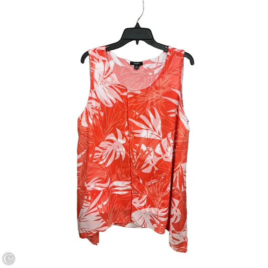 Top Sleeveless By Alfani In Tropical Print, Size: 2x