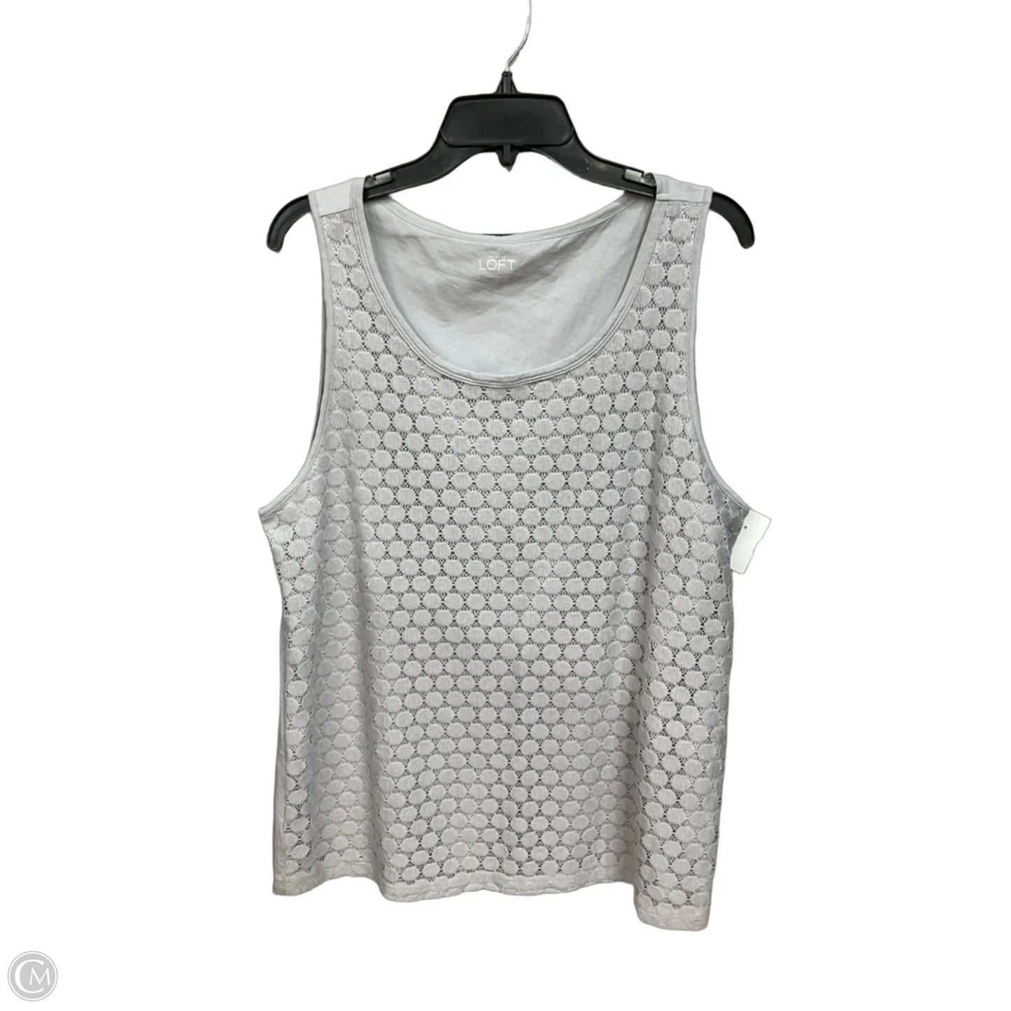 Top Sleeveless By Loft In Grey, Size: Xl