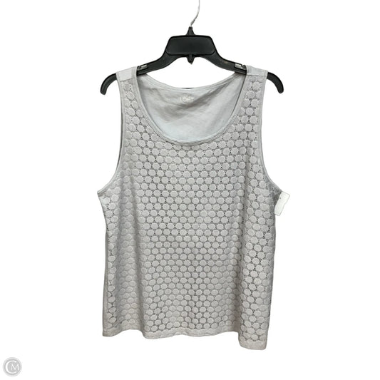 Top Sleeveless By Loft In Grey, Size: Xl
