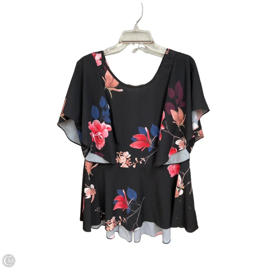 Top Short Sleeve By City Chic In Black, Size: Xl