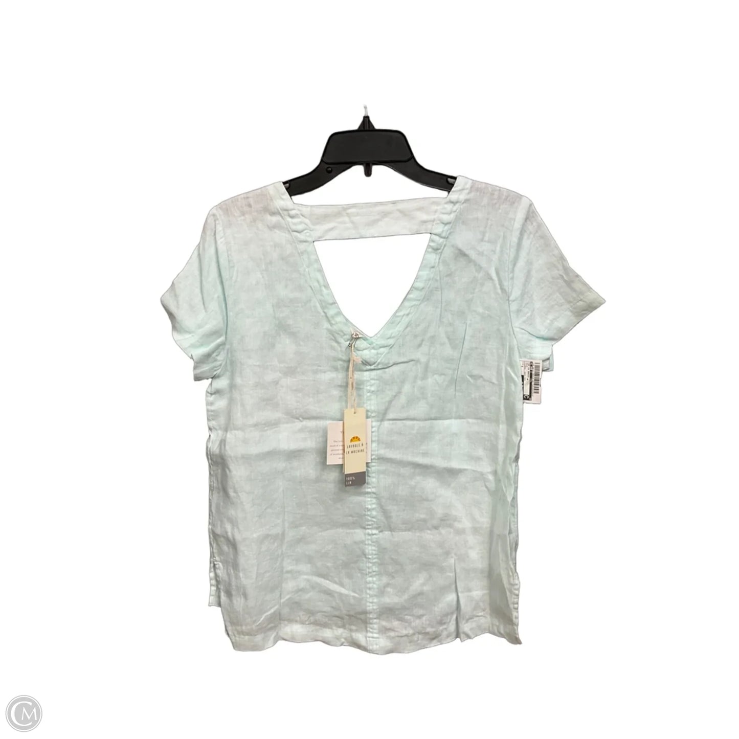 Top Short Sleeve Basic By C And C In Aqua, Size: S