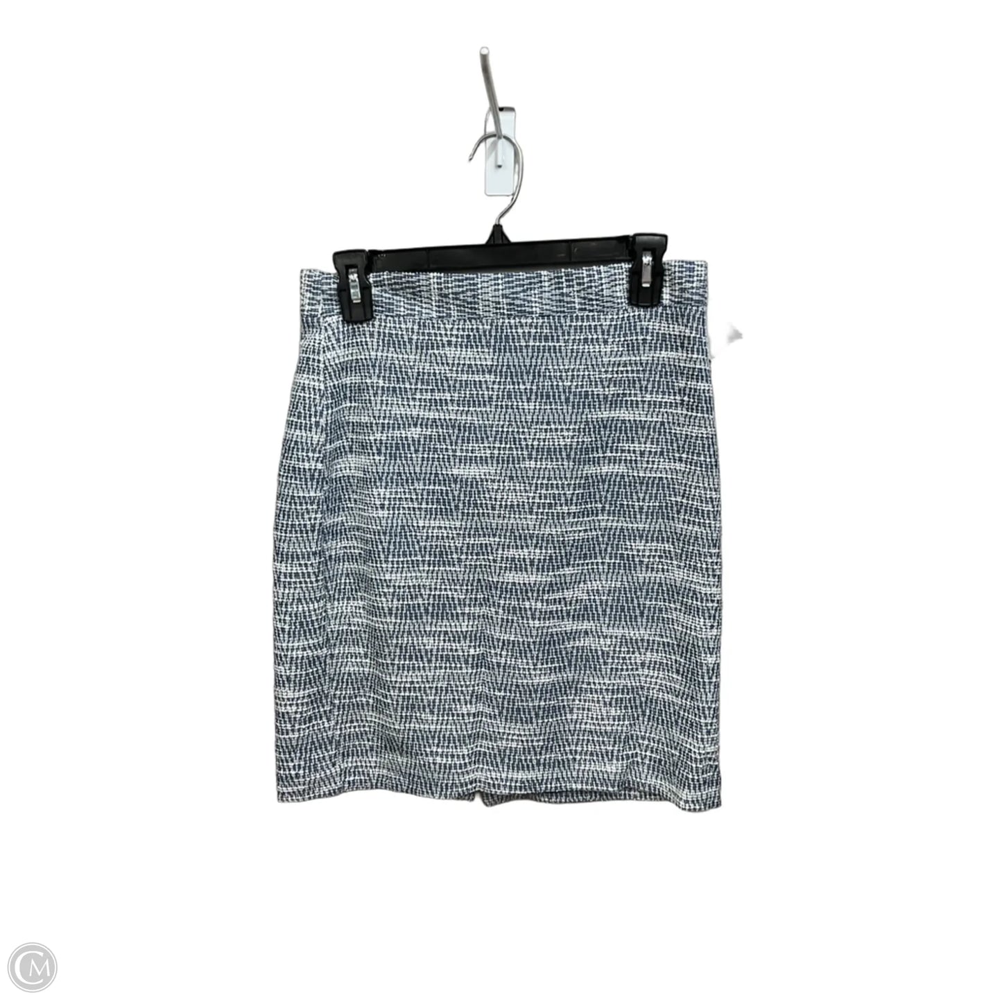 Skirt Midi By Banana Republic In Blue & White, Size: 6p