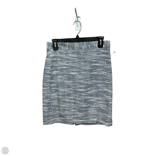 Skirt Midi By Banana Republic In Blue & White, Size: 6p