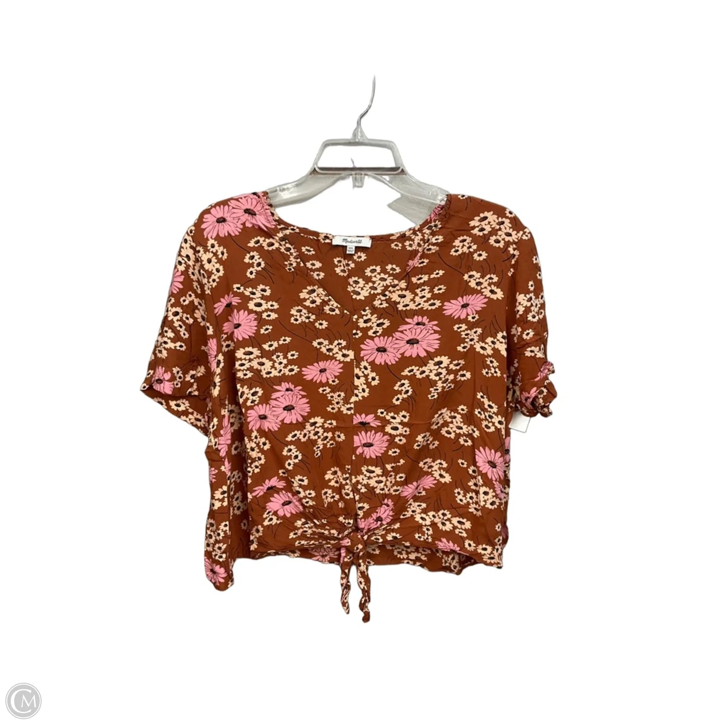 Top Short Sleeve By Madewell In Floral Print, Size: Xxl