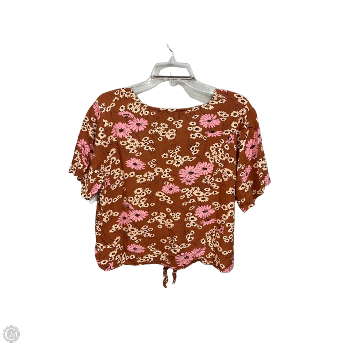 Top Short Sleeve By Madewell In Floral Print, Size: Xxl