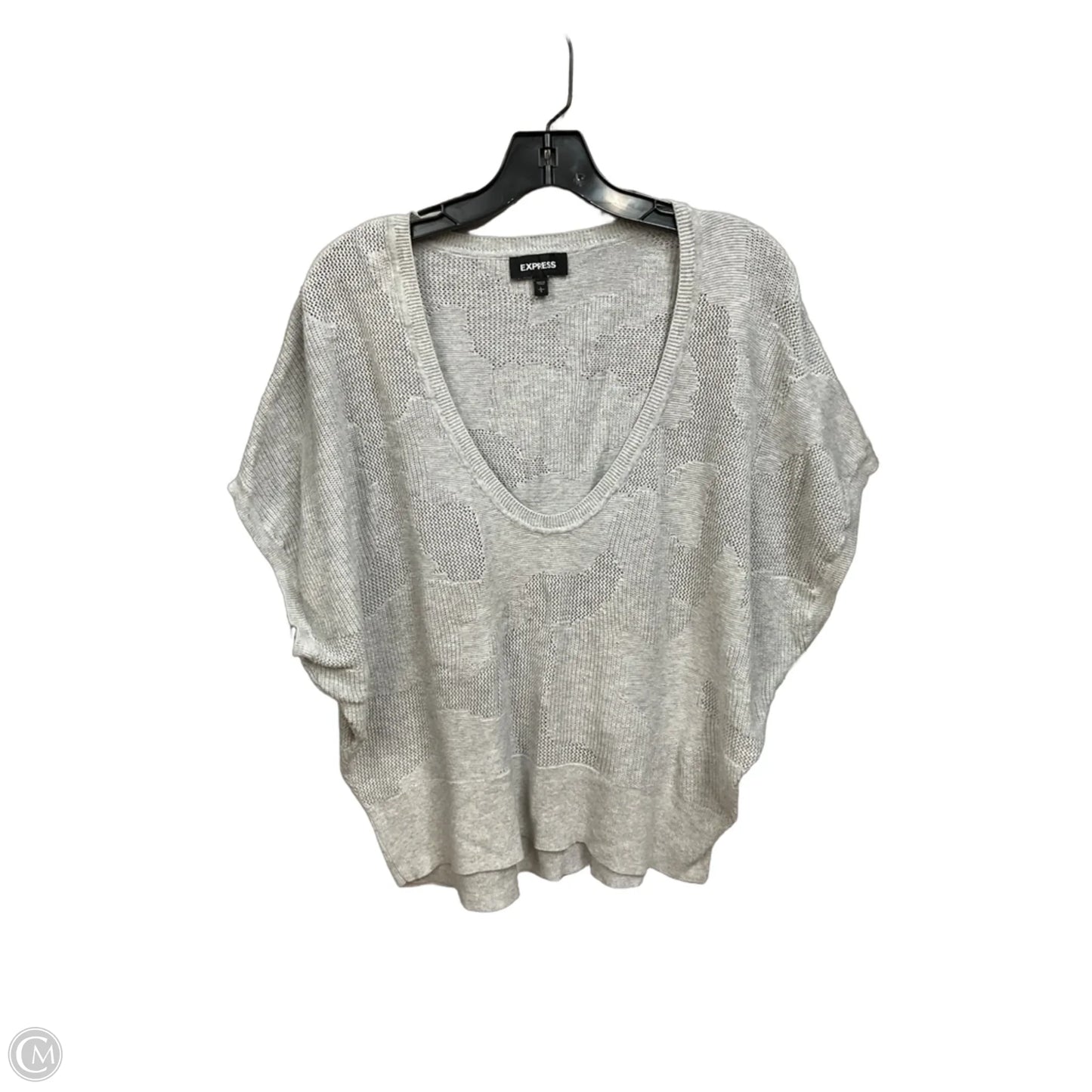Top Short Sleeve By Express In Grey, Size: L