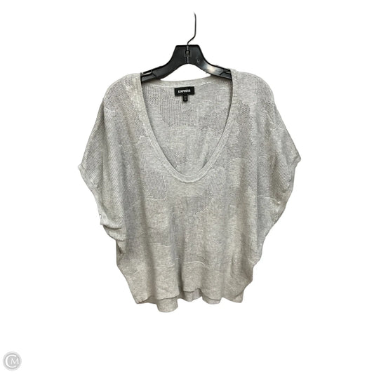 Top Short Sleeve By Express In Grey, Size: L