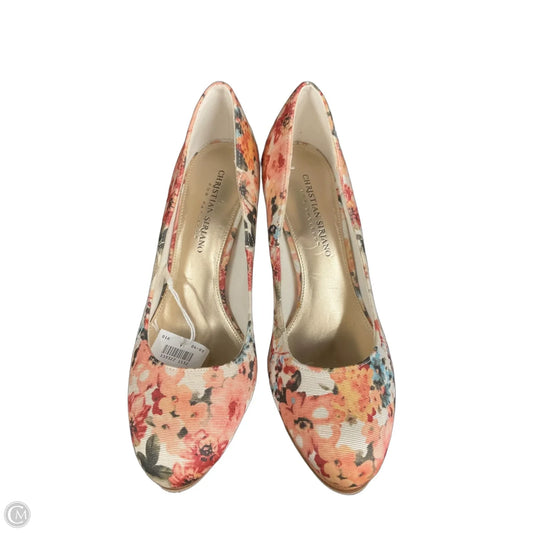 Shoes Heels Stiletto By Christian Siriano In Floral Print, Size: 7.5